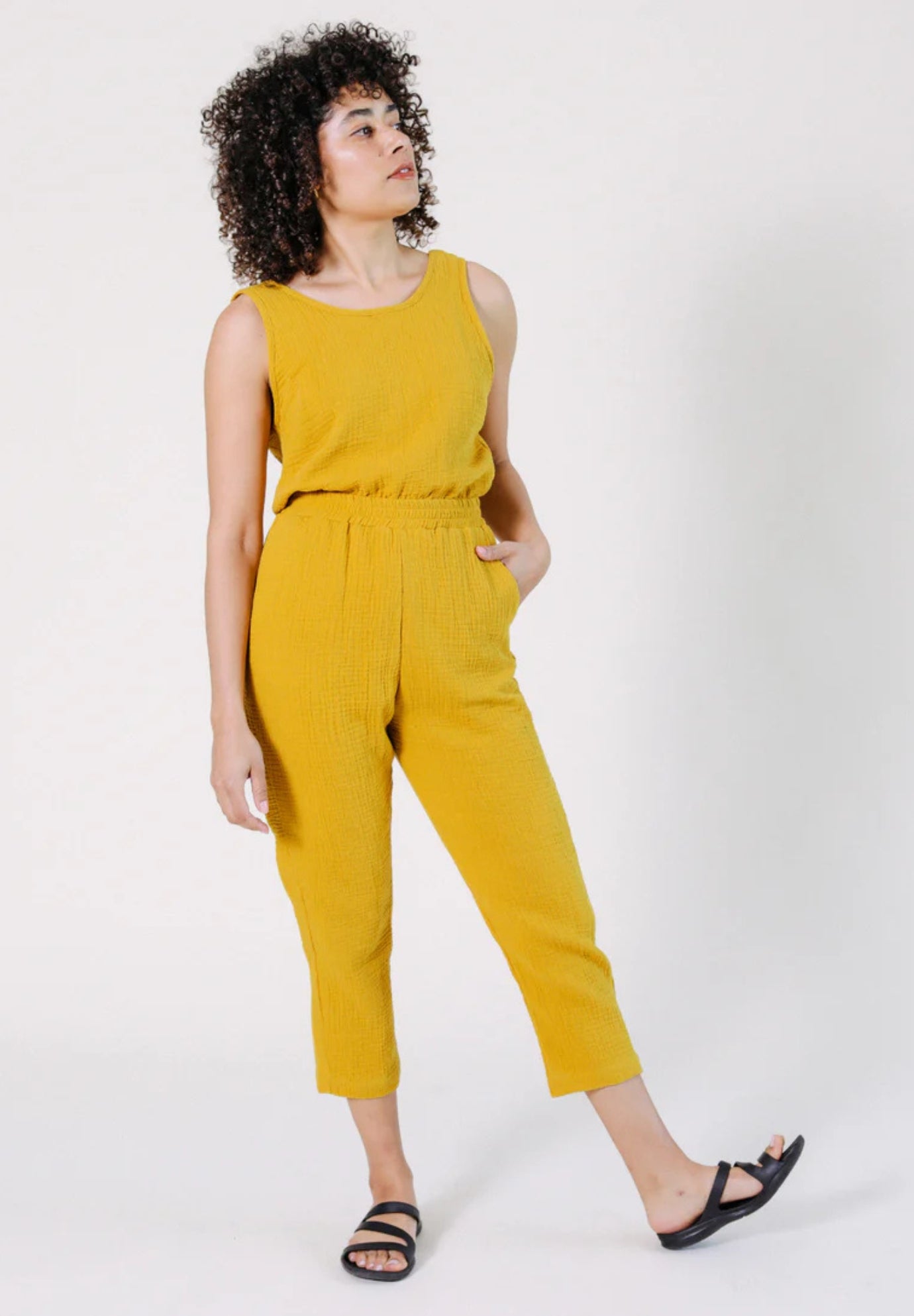 Jameela Organic Cotton Jumpsuit - Golden