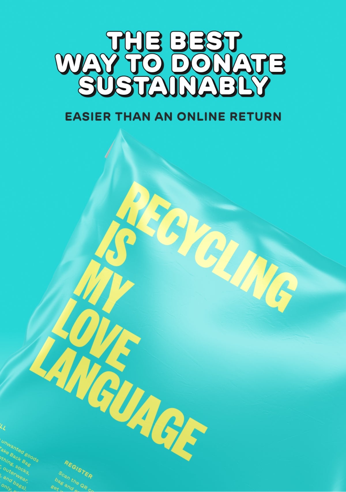 Recycle Your clothes with The Take Back Bag Recycling program and receive TrashieCash to redeem gift cards.