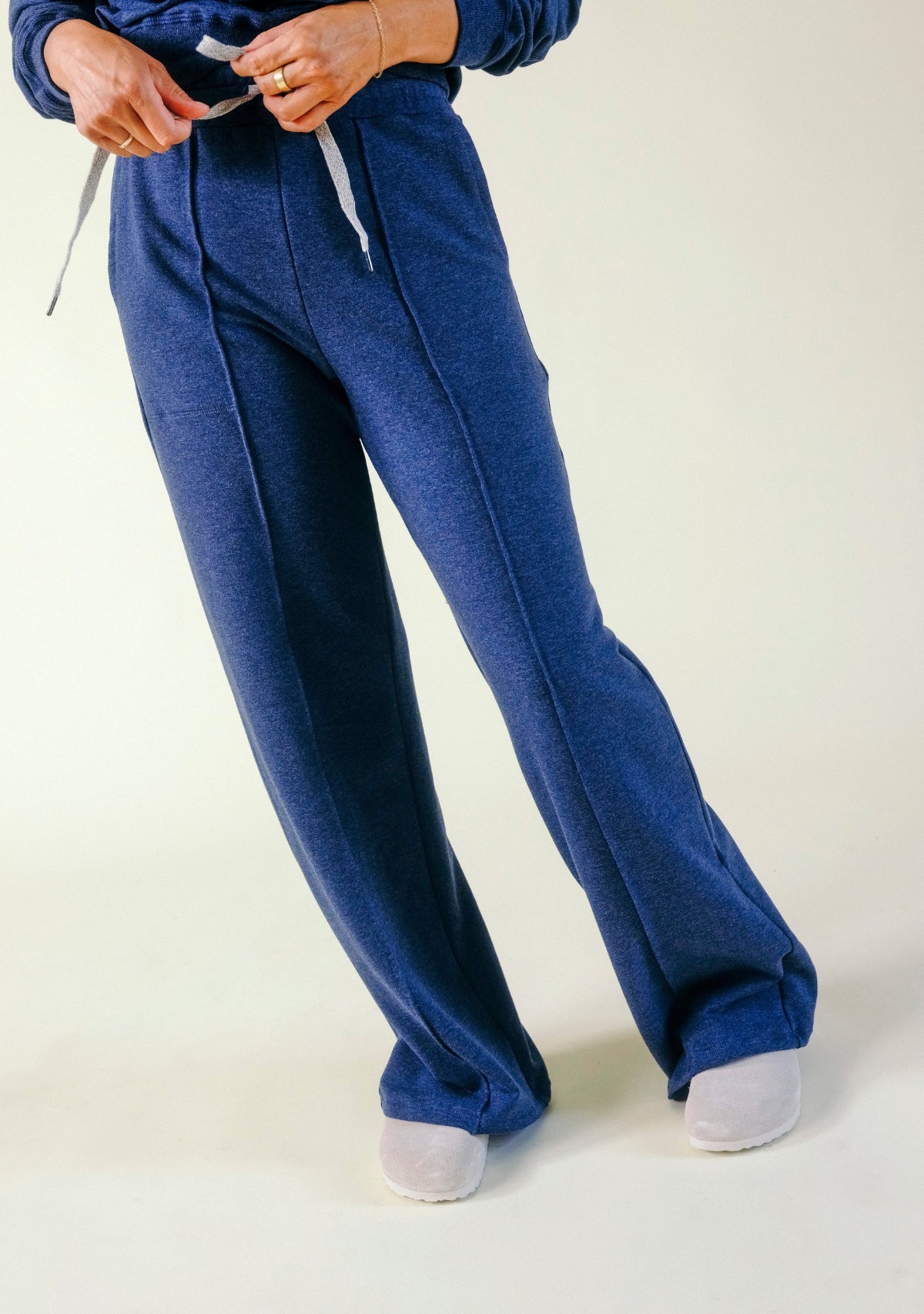 Betty Organic Cotton + Tencel™ Wide Leg Pant - Heather Lake