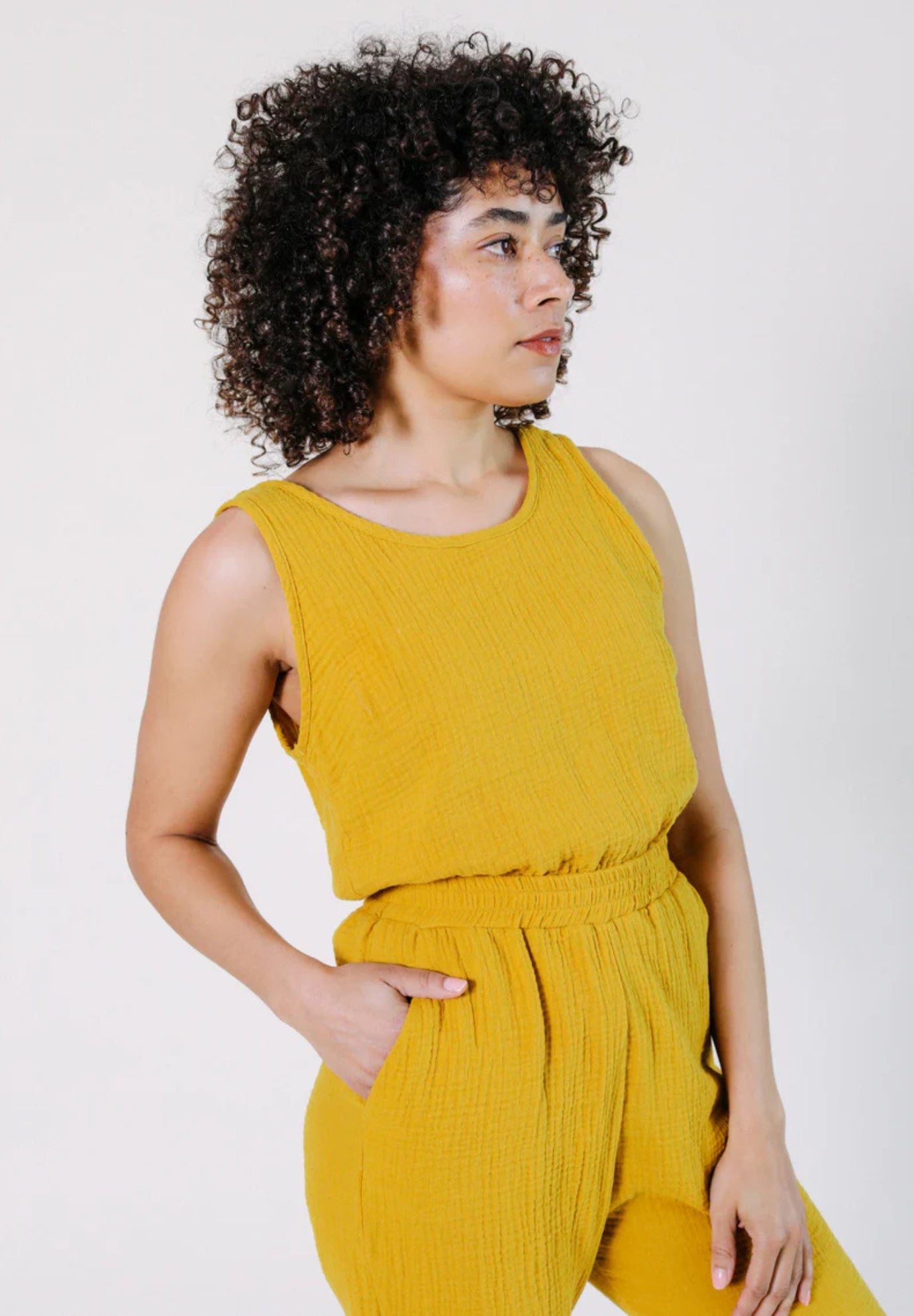 Jameela Organic Cotton Jumpsuit - Golden