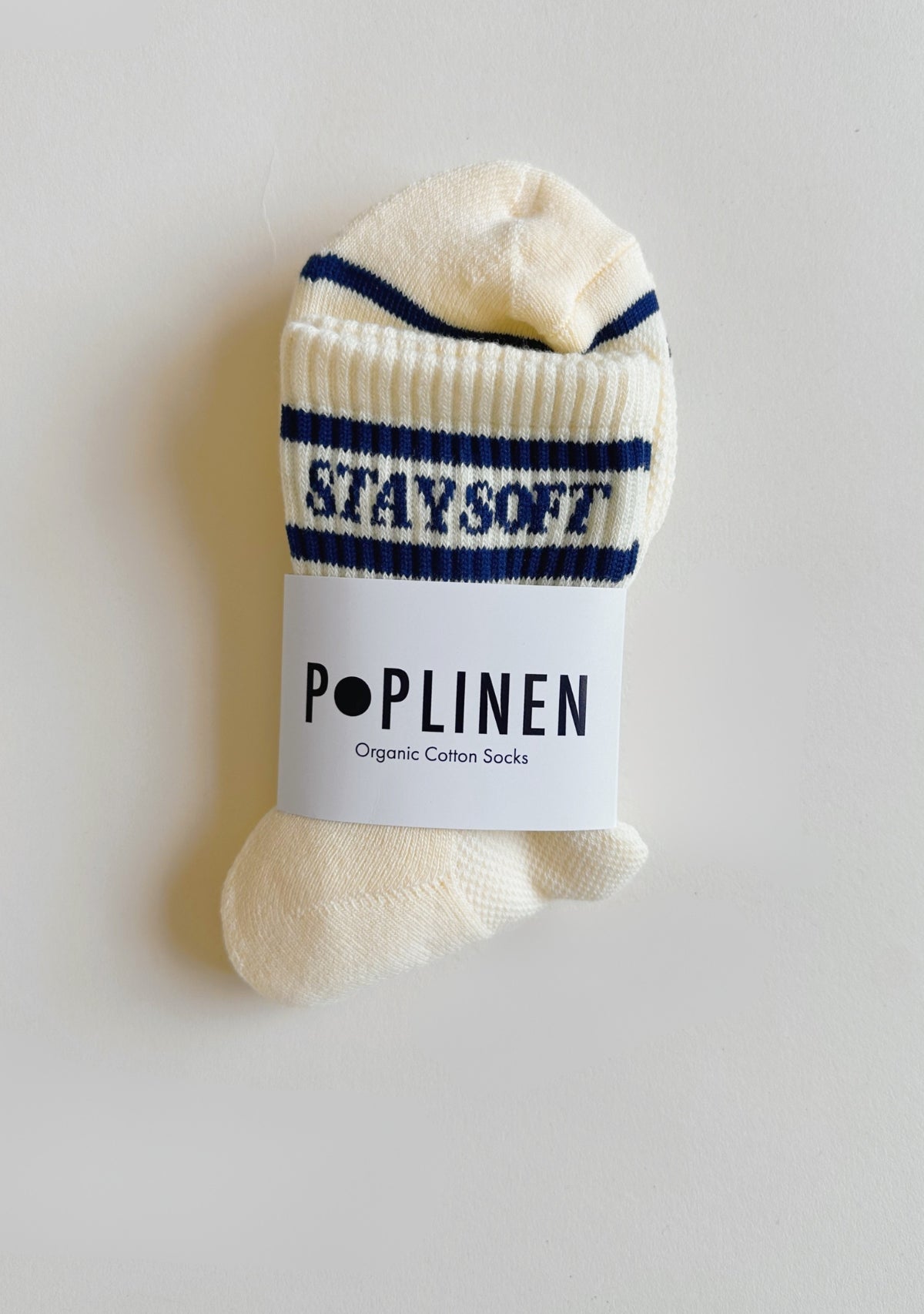 Stay Soft Stripe Socks - Navy + Cream