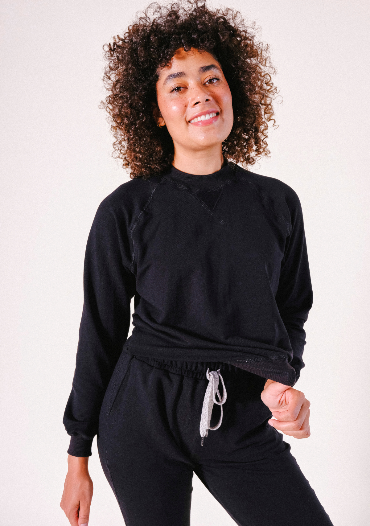 Women's Raglan Organic Cotton + Tencel™ Sweatshirt - Black XS-3X