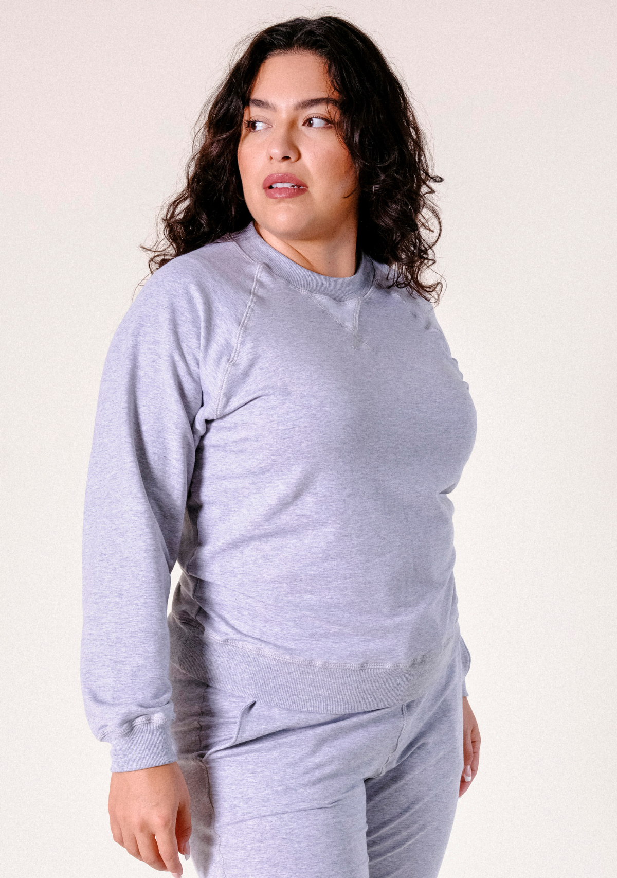 Women's Raglan Organic Cotton and Tencel™ Sweatshirt - Heather Gray XS-3X