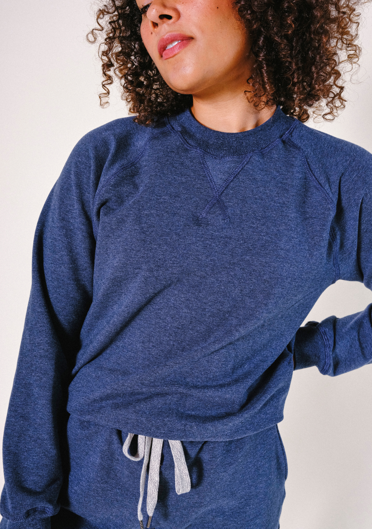 Women's Raglan Organic Cotton + Tencel™ Sweatshirt - Heather Lake XS-3X
