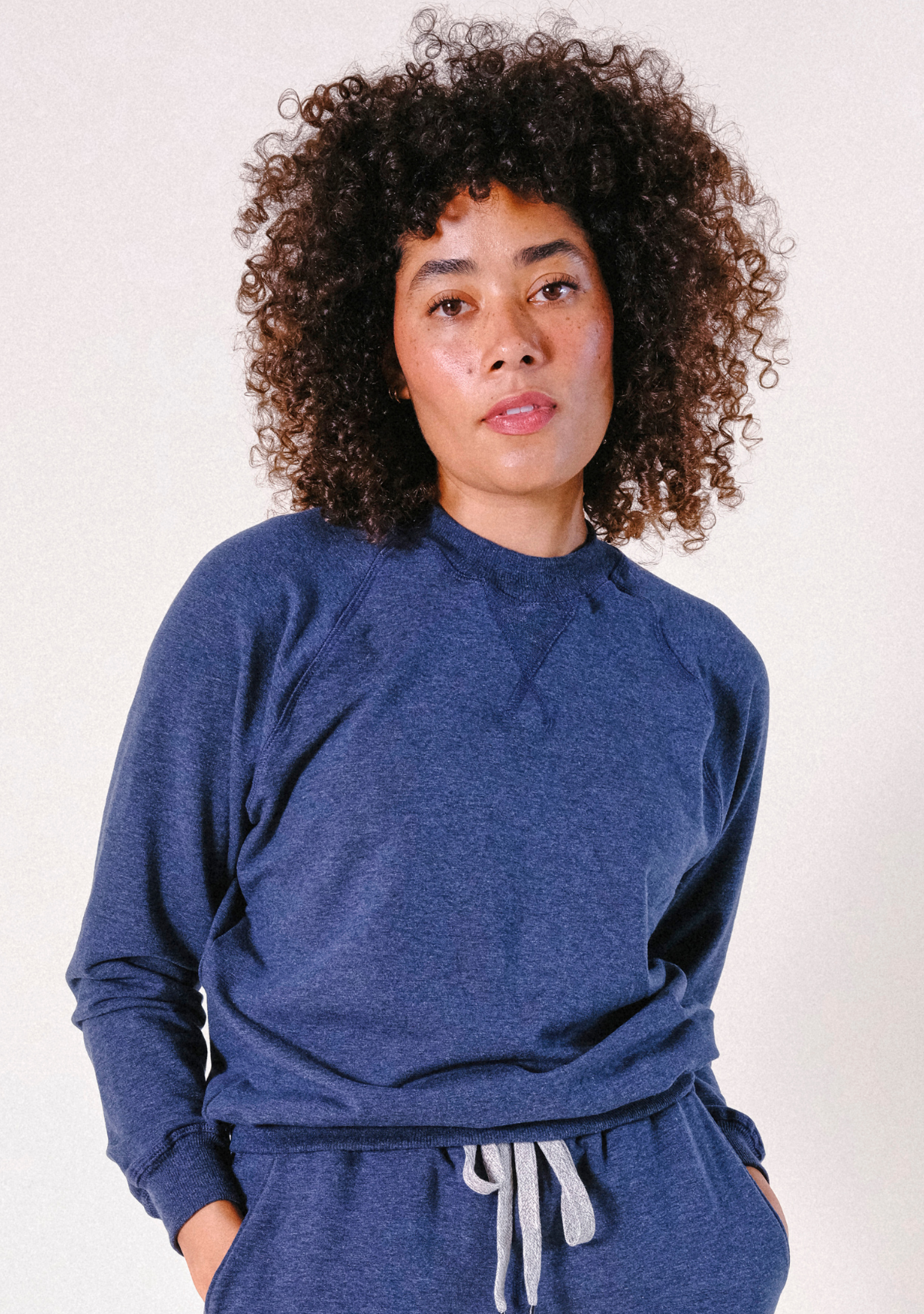 Women's Raglan Organic Cotton + Tencel™ Sweatshirt - Heather Lake XS-3X