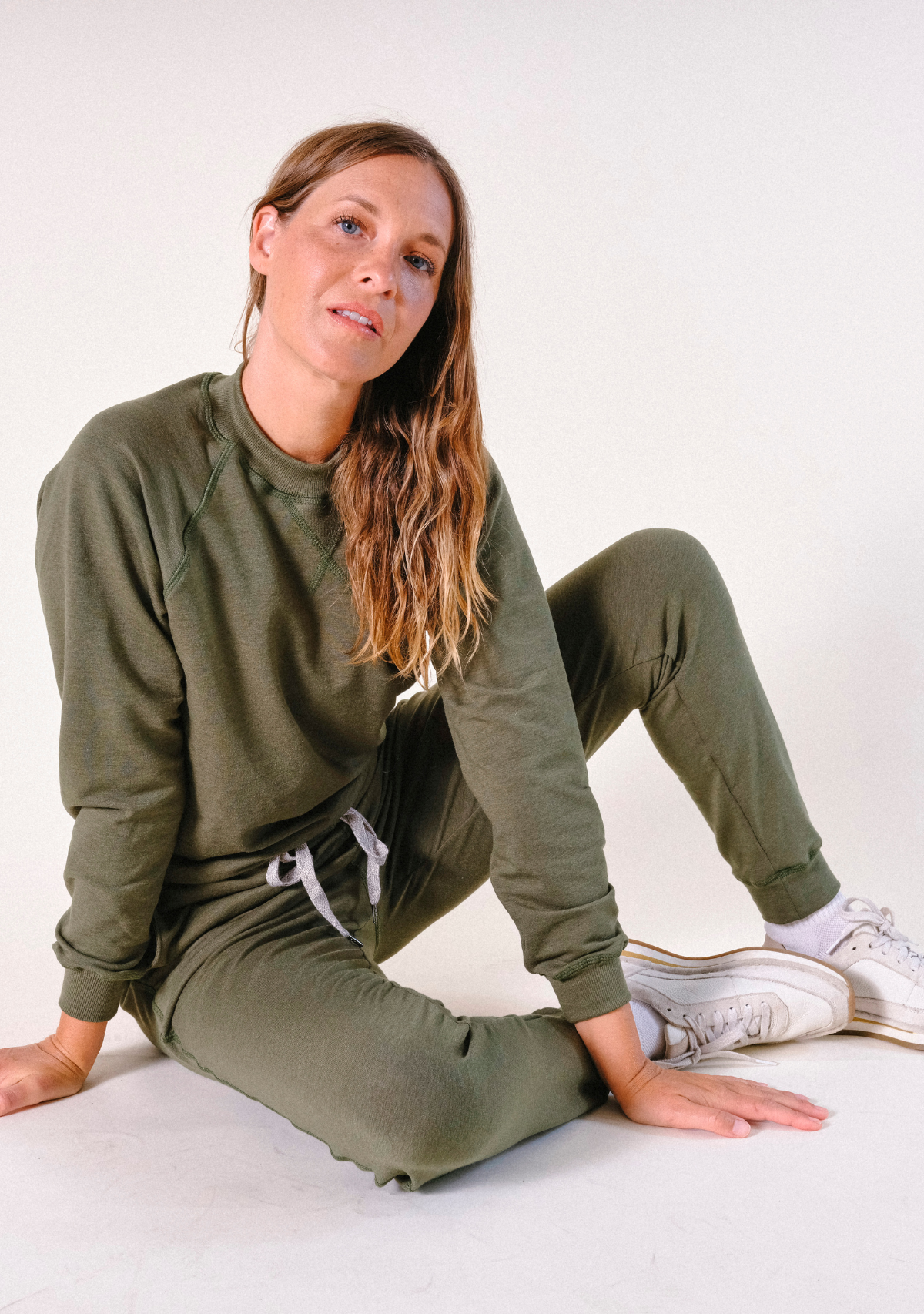 Women's Raglan Organic Cotton and Tencel™ Sweatshirt - Moss XS-3X