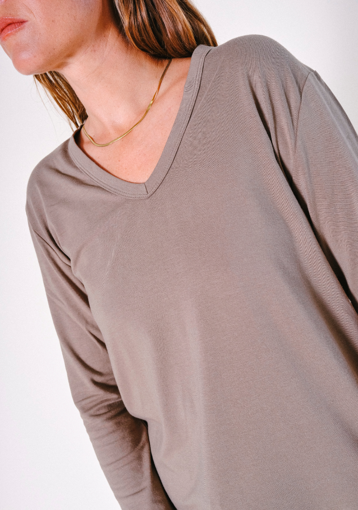Women's Bamboo Jersey Pajama Shirt color Olive XS-3X