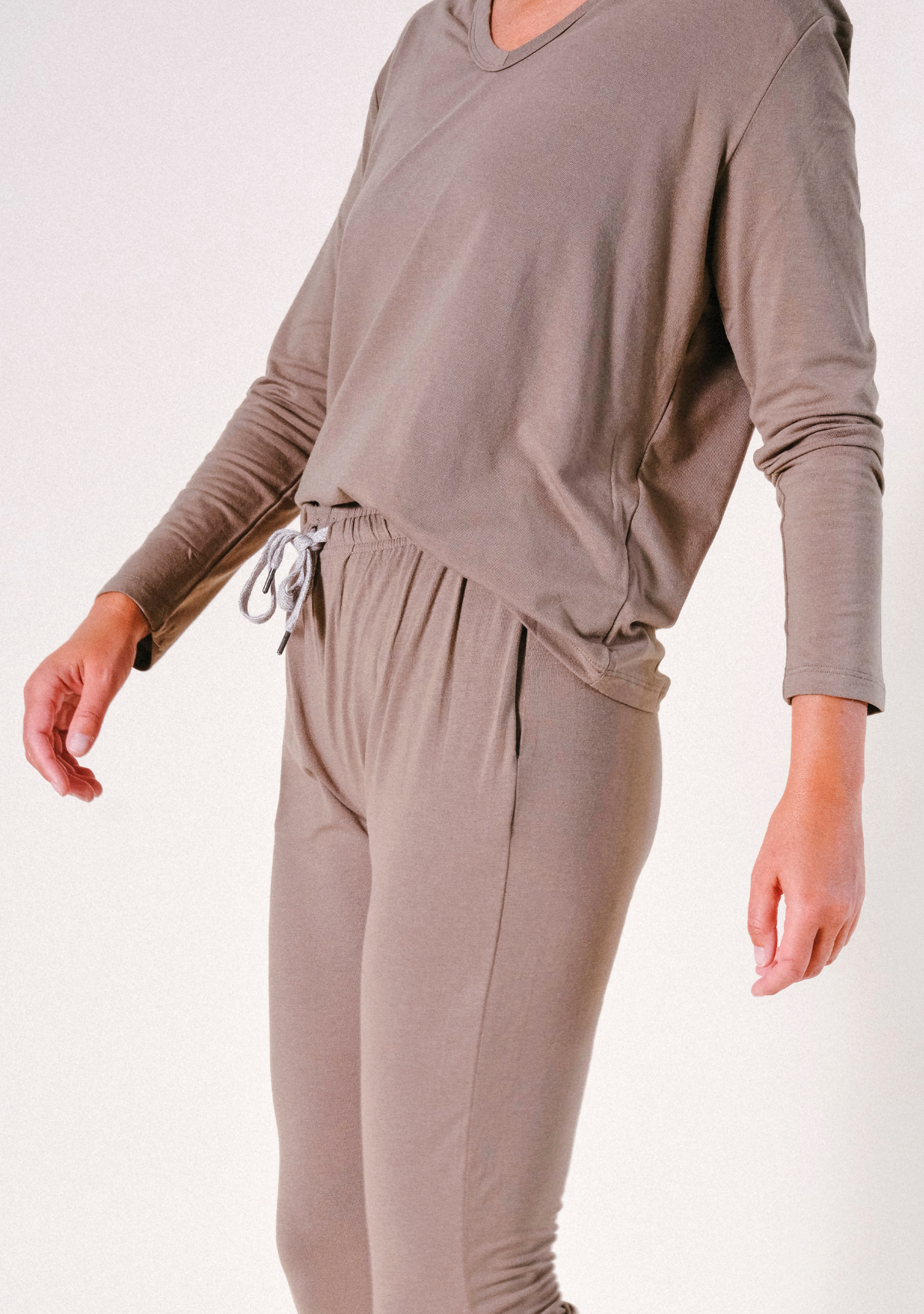 Women's Bamboo Jersey Pajama Shirt color Olive XS-3X