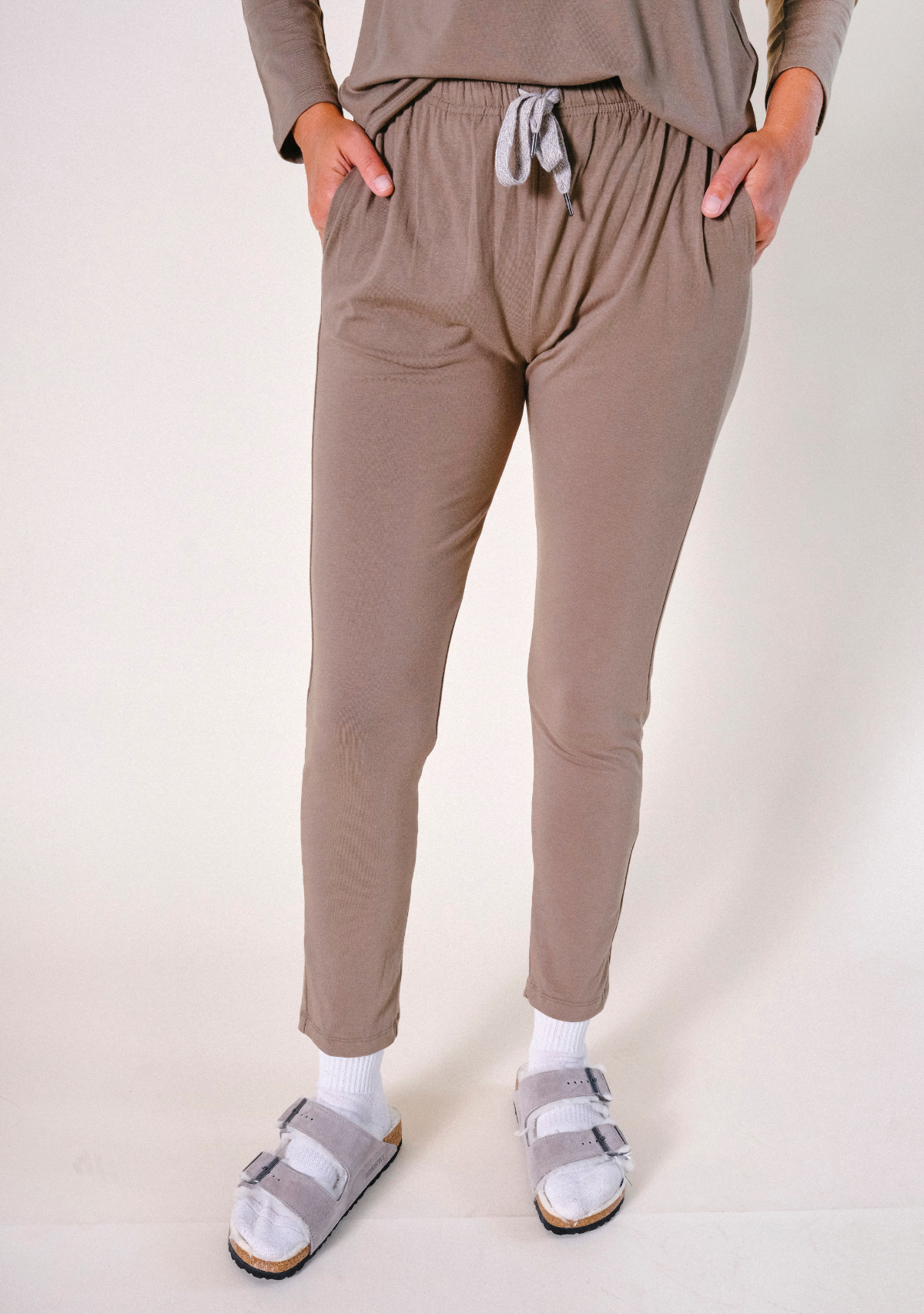 Khaki pajama pants deals