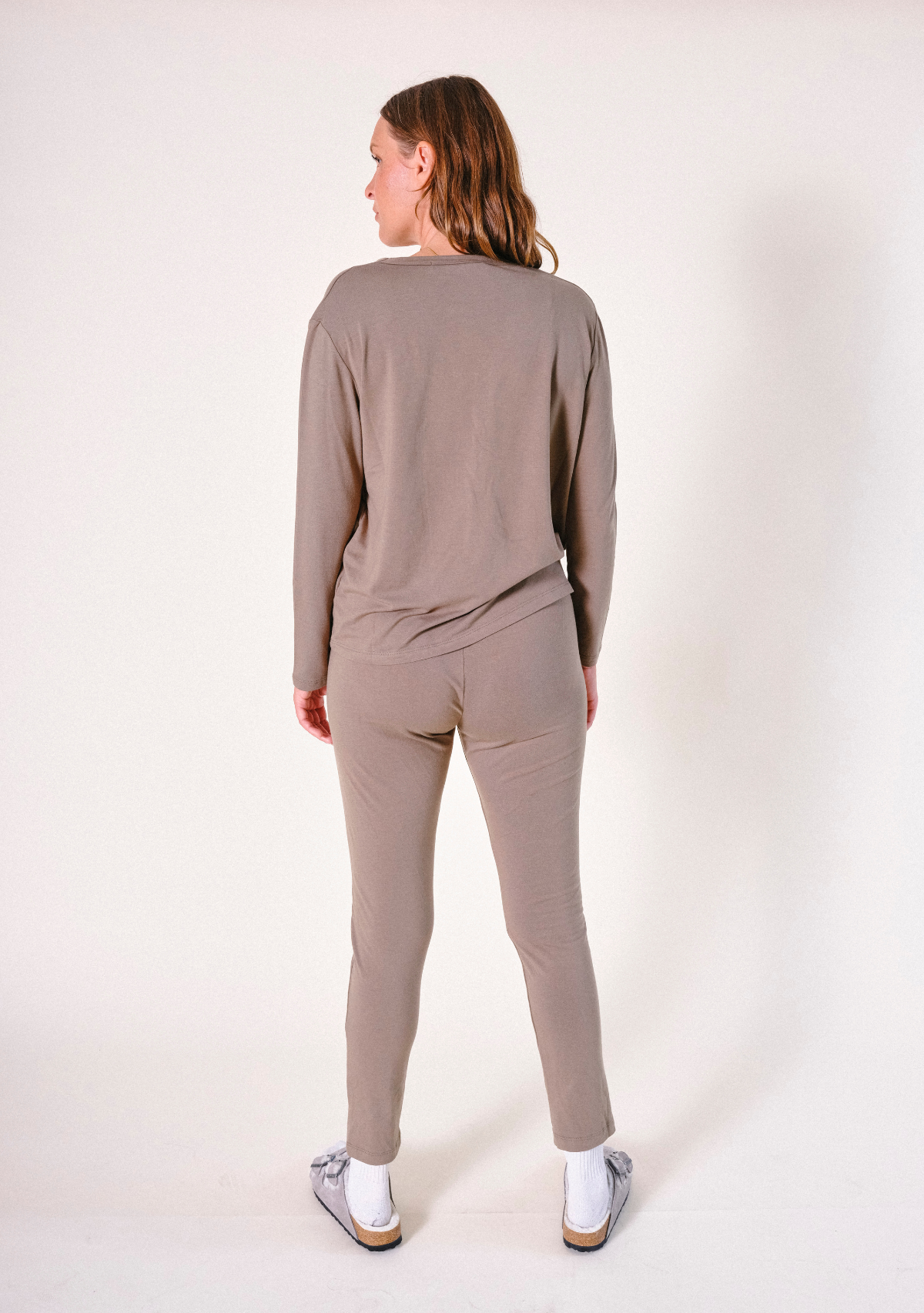 Women's Bamboo Jersey Pajama Pant Tapered color Olive Sizes XS-3X