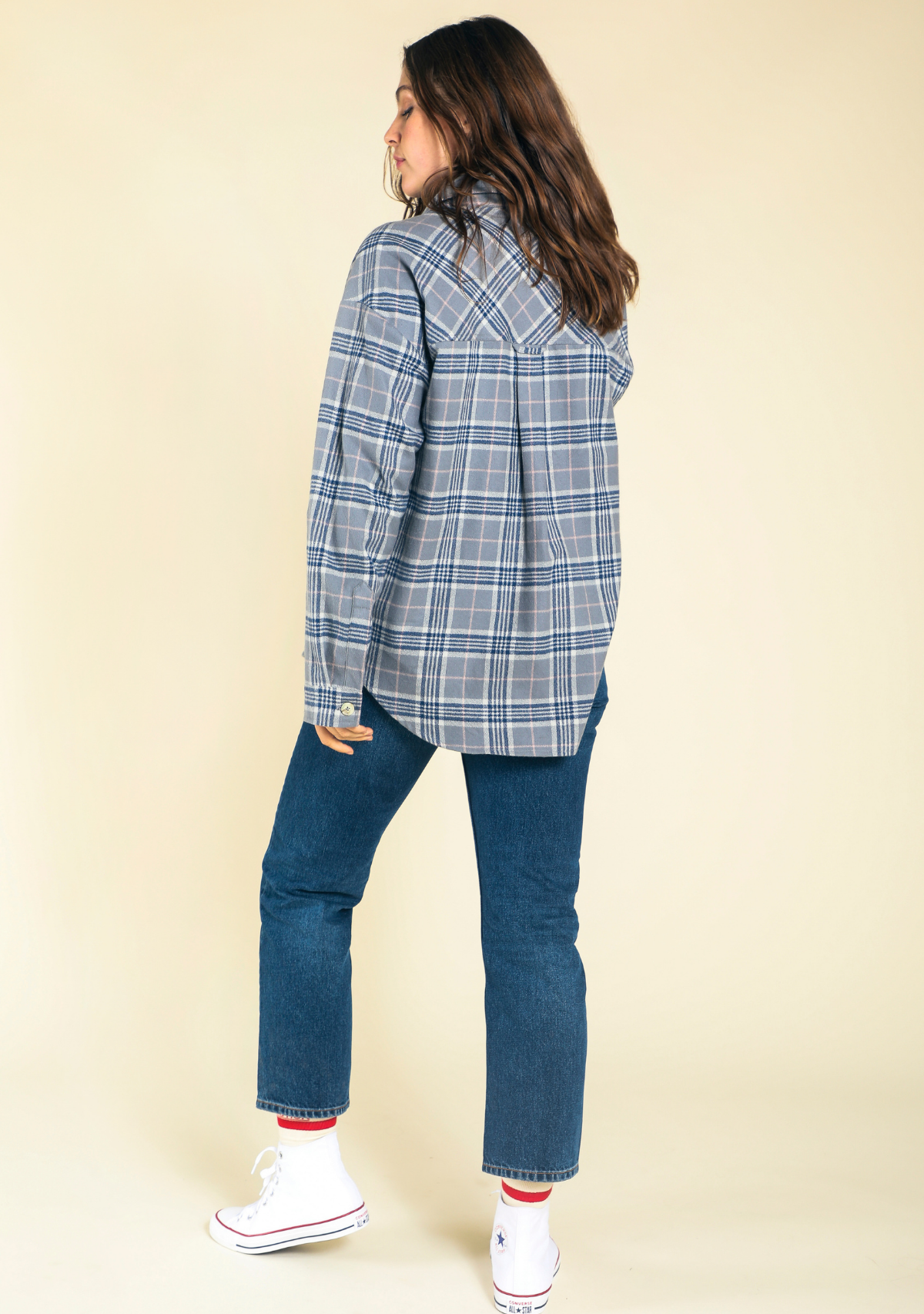 Juno Heirloom Flannel Shacket - Fog