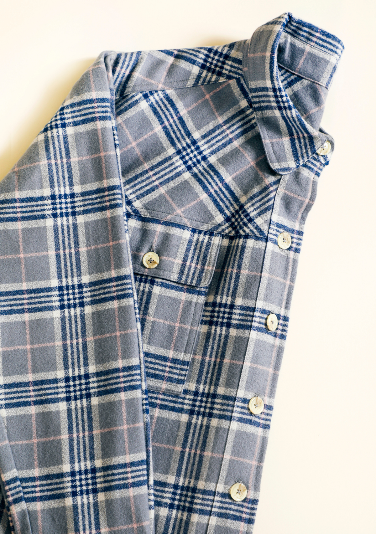 Juno Heirloom Flannel Shacket - Fog