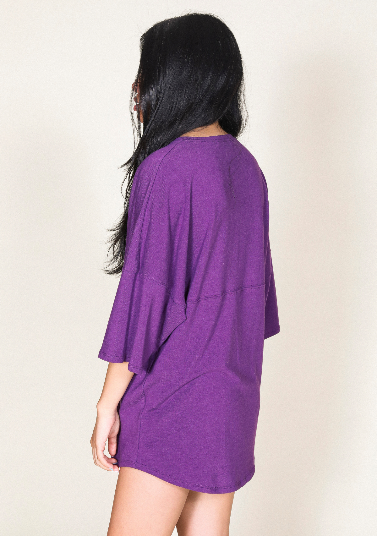 Women's Tencel Oversize Sleep Tee Loungewear Plum