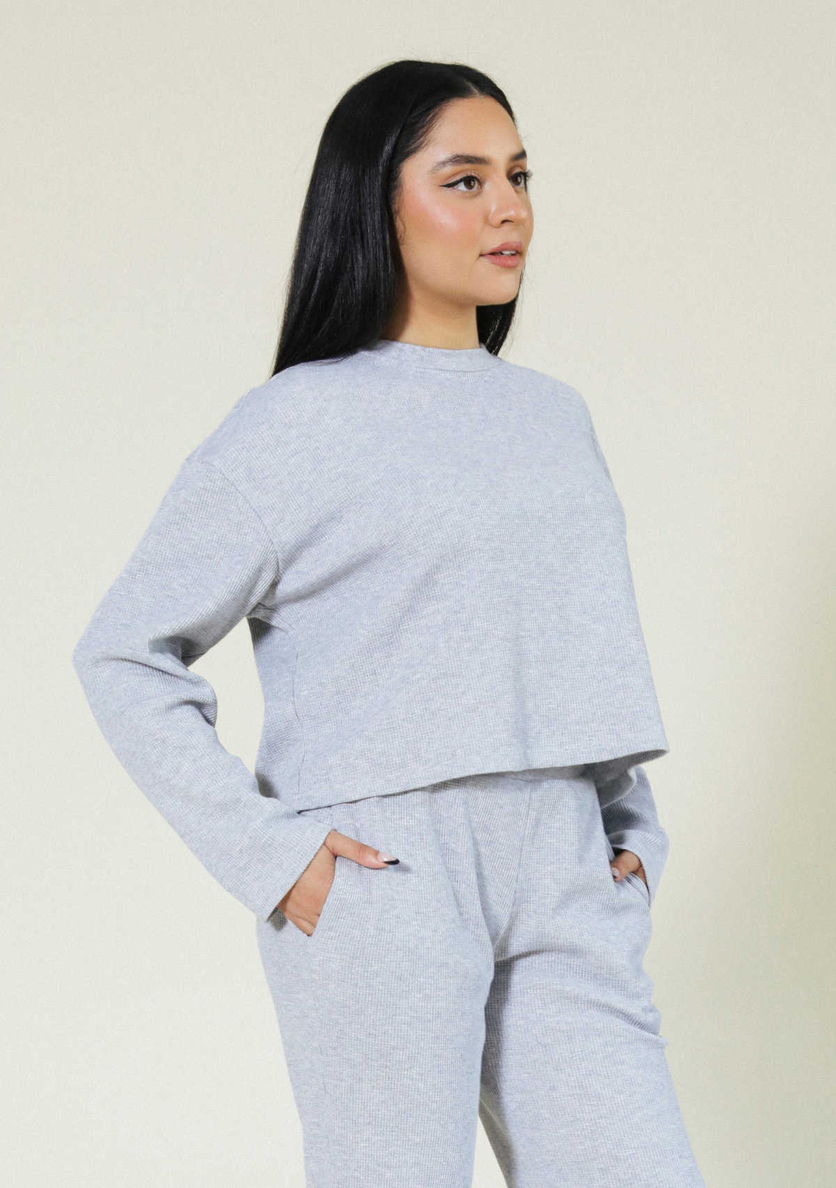 Organic Cotton Pajama Waffle Top Women's Sizes XS-3X made ethically in California.