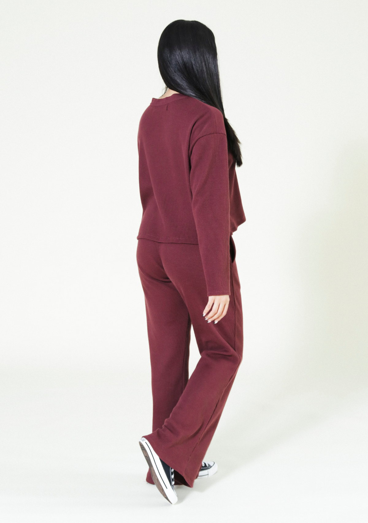 Marcela Organic Cotton Waffle Pant - Port Sizes XS-3X