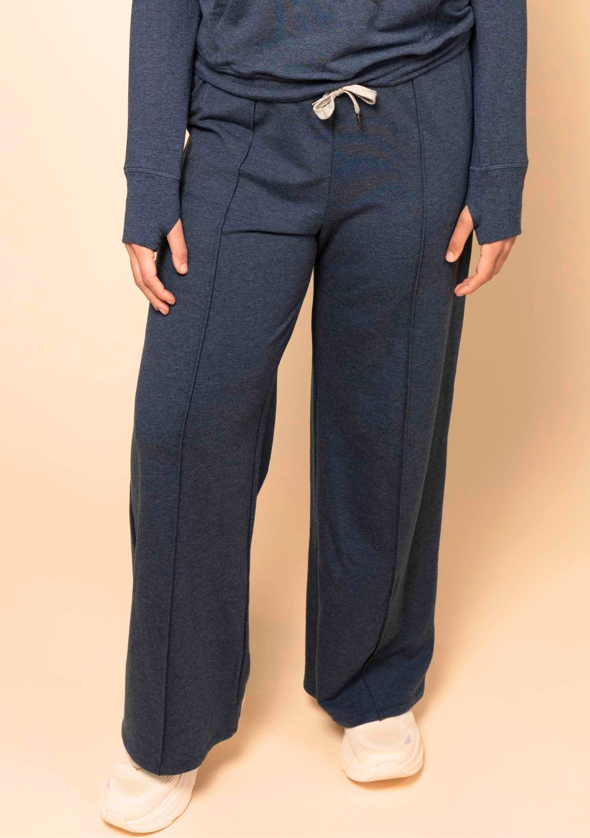 Women's Cozy Wideleg Organic Cotton Jogger Sizes XS-3X color Navy