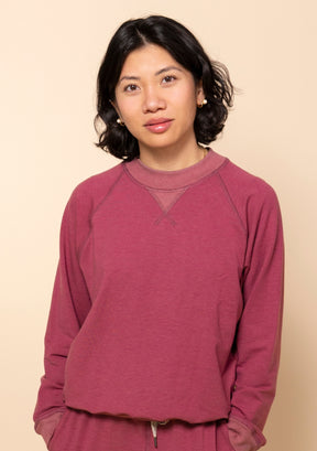 Burt Rose Women's Classic Raglan Sweatshirt Sustainable, Size Inclusive, Made in America. 