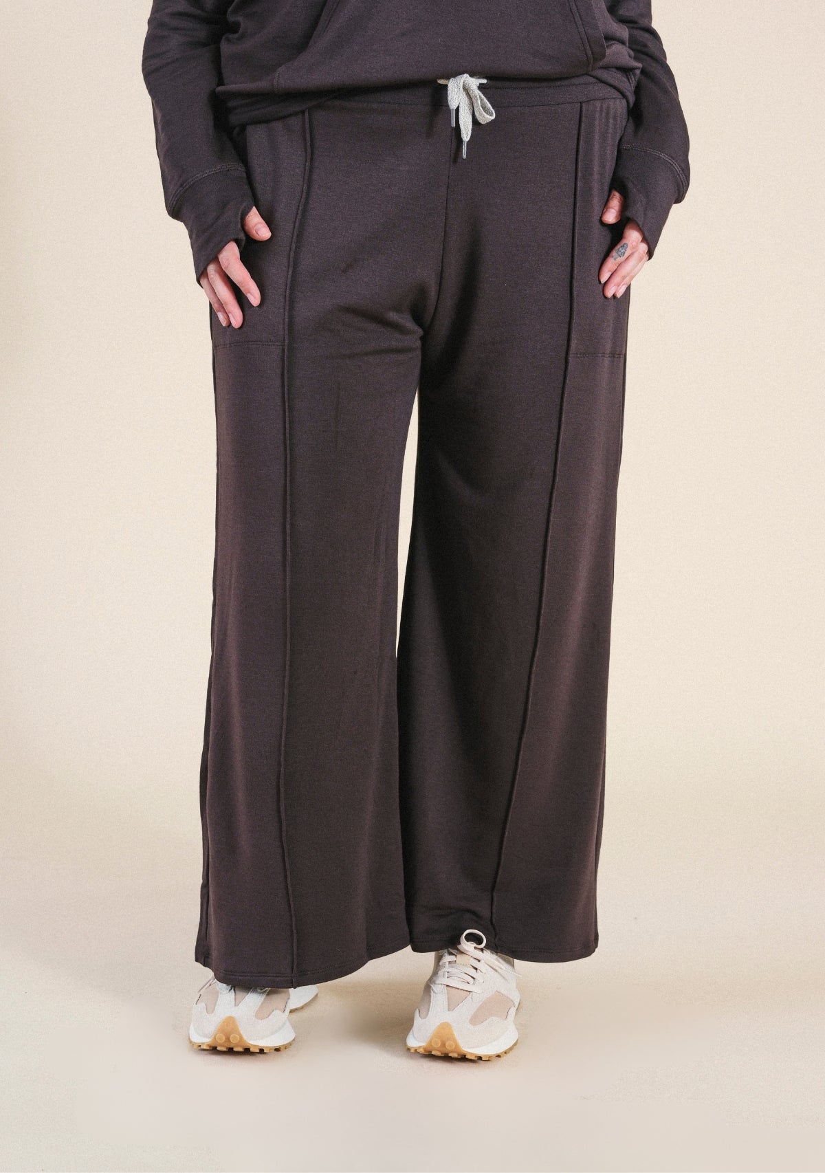 Betty Modal Wide Leg Pant - Dark Chocolate