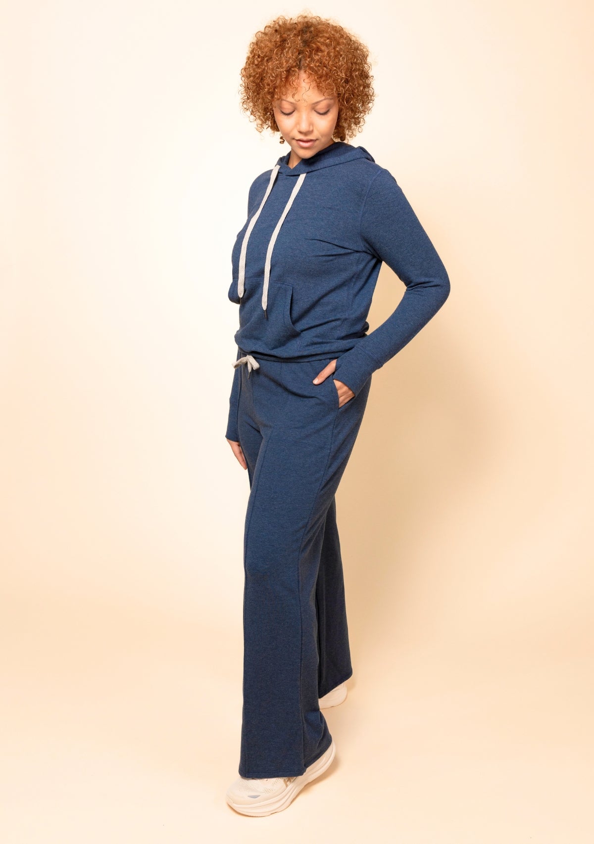 Women's Cozy Wideleg Organic Cotton French Terry Jogger Sizes XS-3X