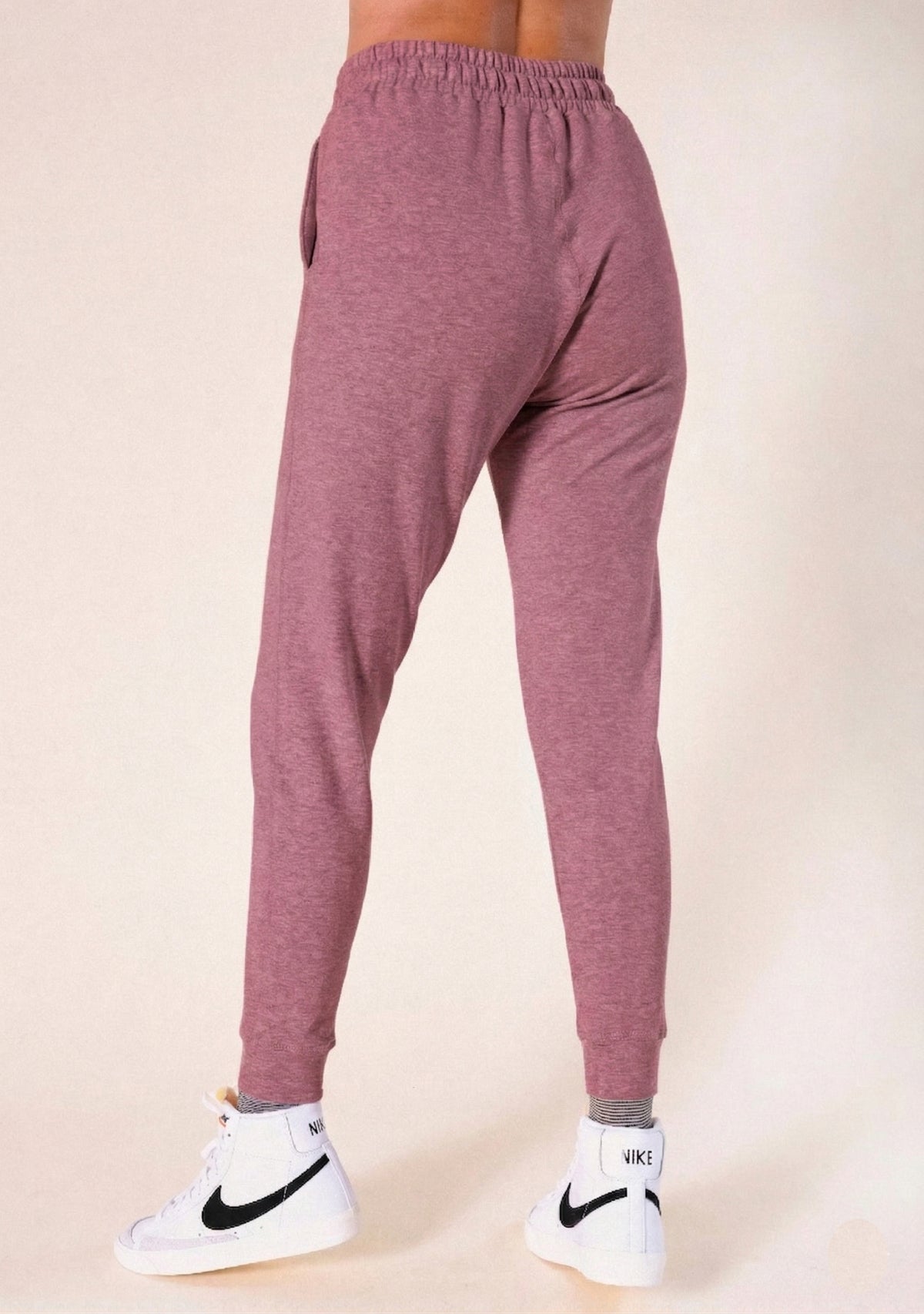 Rose color Women's Organic Cotton + Tencel™ Jogger Pant sizes XS-3X Made in USA