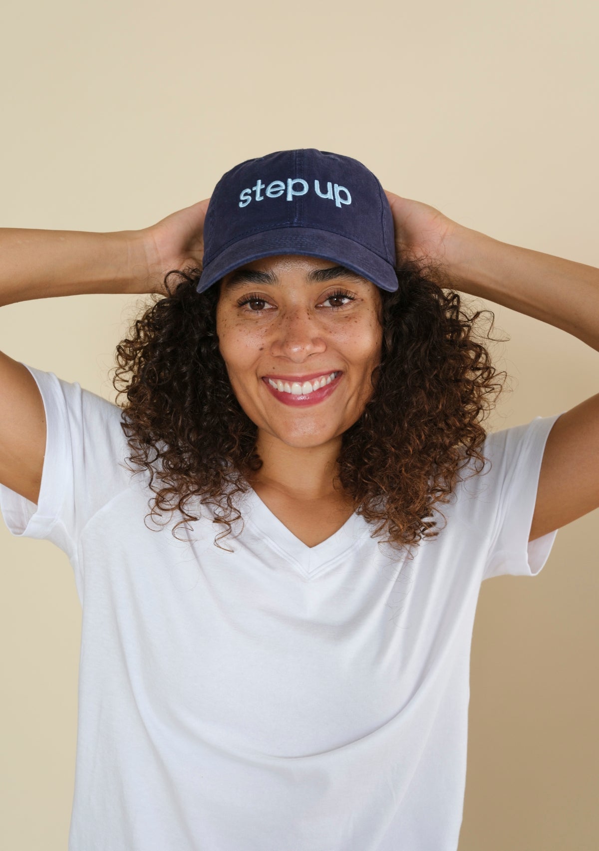navy adjustable baseball women's dad hat, unstructured baseball cap