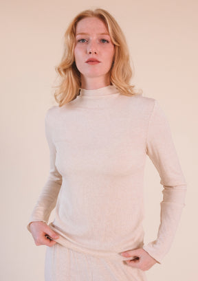Cream color Modal Ribbed Turtleneck for women sizes XS-3X size inclusive turtleneck / extended sizing women's turtleneck color green