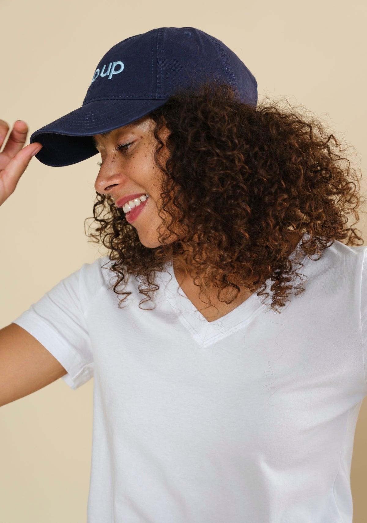 women's dad hat, unstructured baseball cap, and adjustable baseball cap