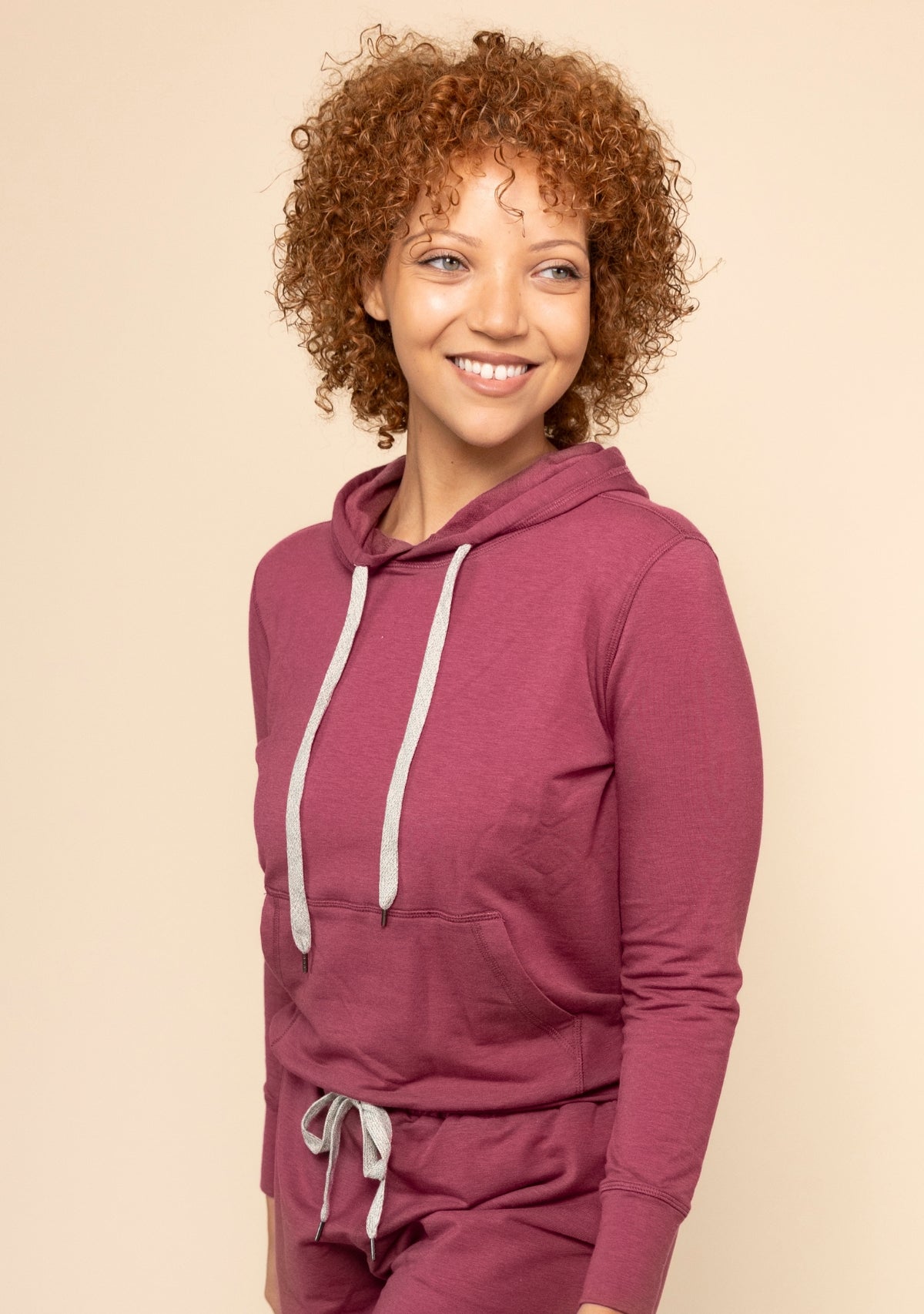 Women's Burtn Rose extra cozy and soft Hoody Organic Cotton Hoody sizes XS-3X, Size-inclusive, made in America