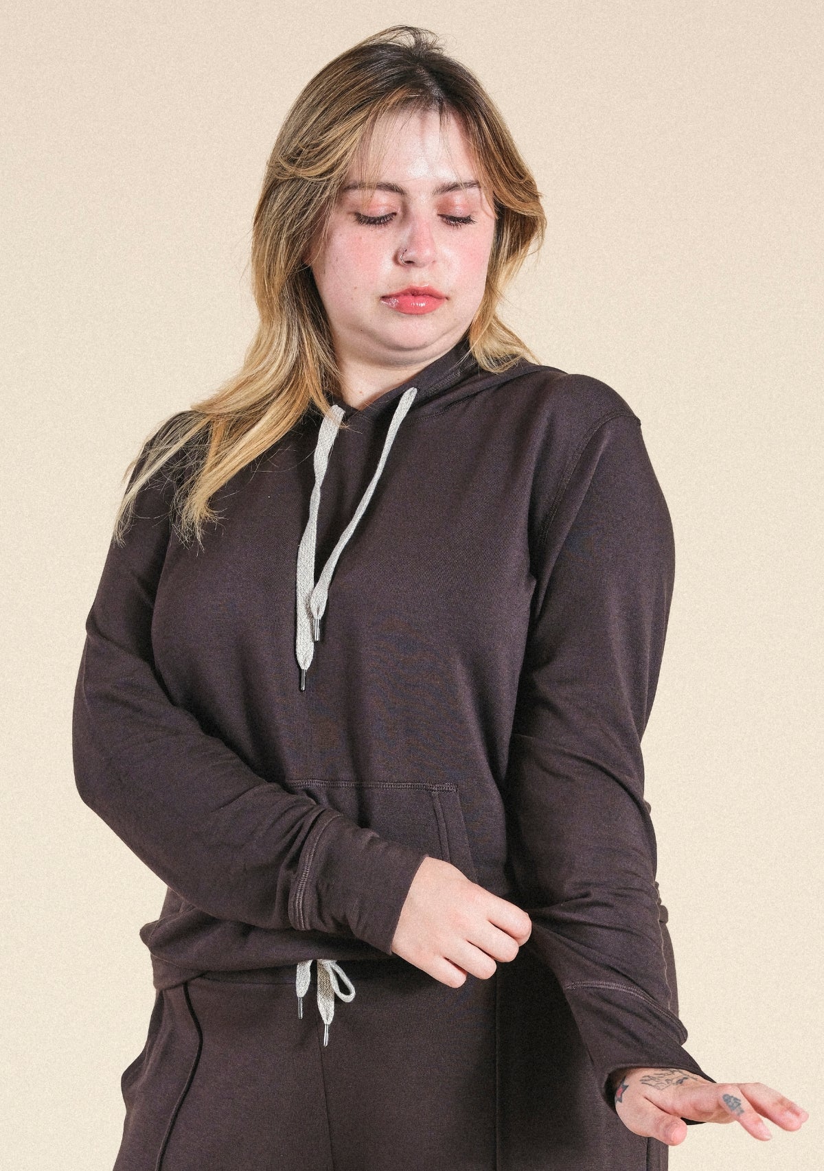 Women's Plus Size Dark Brown Hoodie