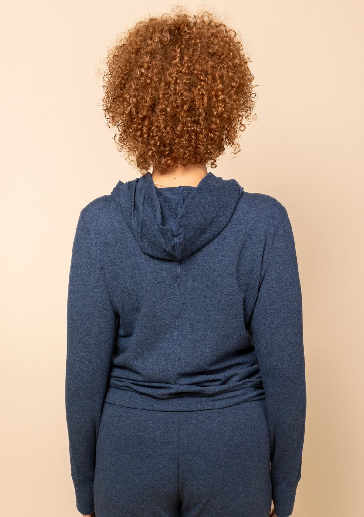 Women's Navy Hoodie Sweatshirt extra soft, size inclusive, made in America.