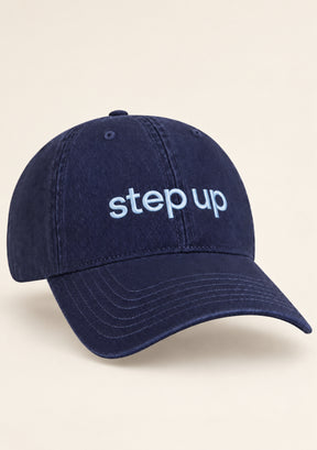 step up navy women's baseball cap 