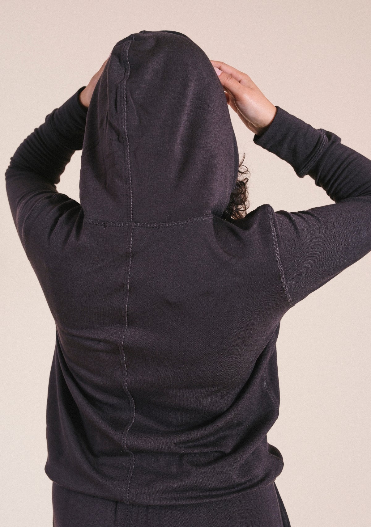 Soft and cozy Dark Brown Women's Hoodie with drawstrings sizes XS-3X made in America