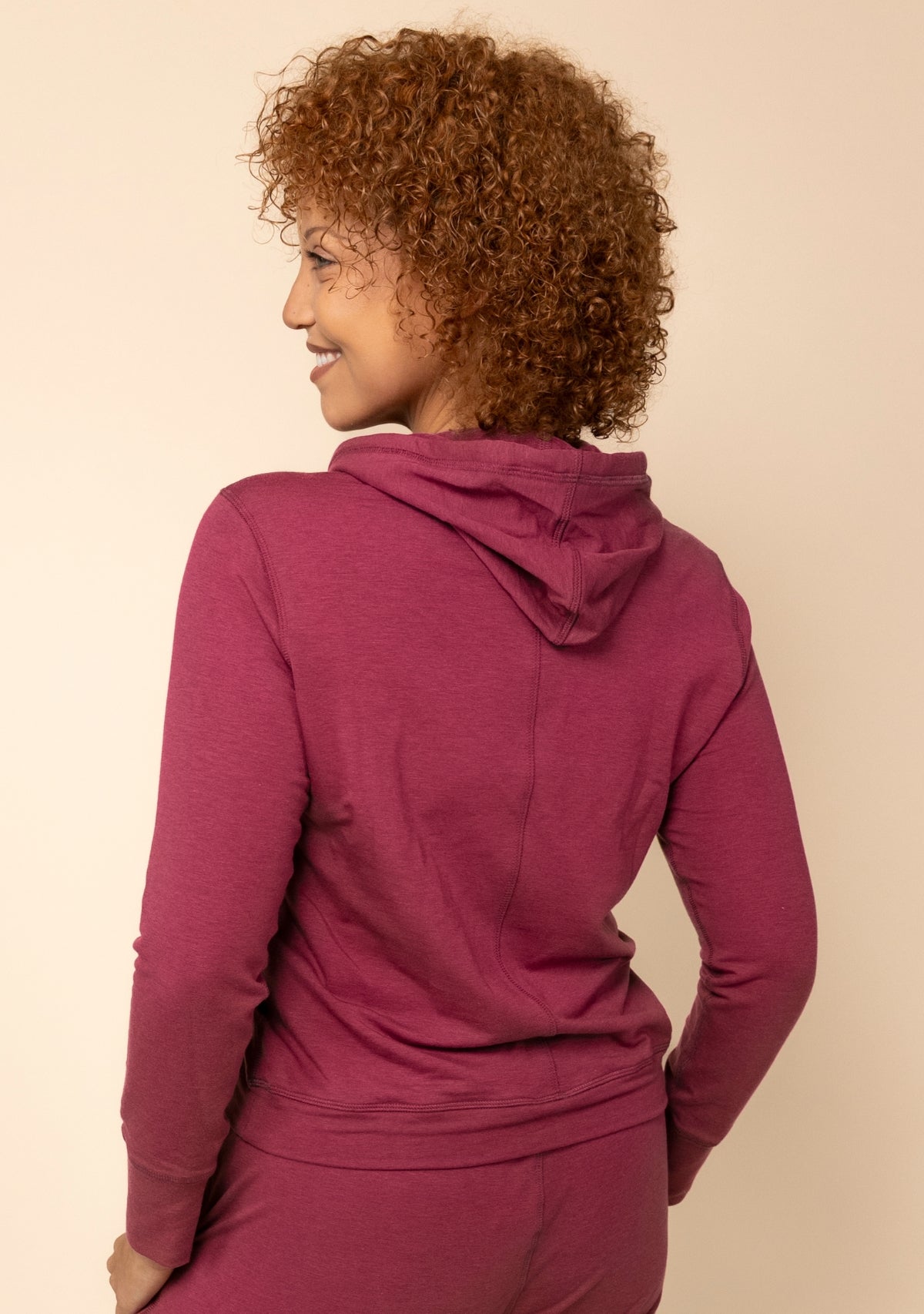Women's Burtn Rose extra cozy and soft Hoody Organic Cotton Hoody sizes XS-3X, Size-inclusive, made in America