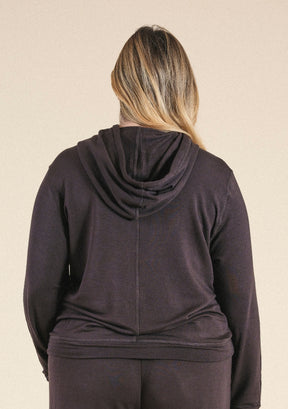 Women's Plus Size Dark Brown Hoodie
