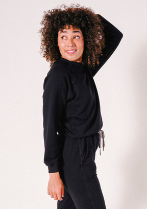 Women's Raglan Organic Cotton + Tencel™ Sweatshirt - Black XS-3X