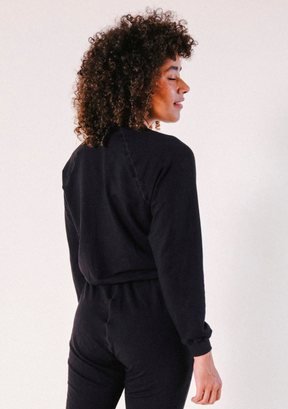 Women's Raglan Organic Cotton + Tencel™ Sweatshirt - Black XS-3X