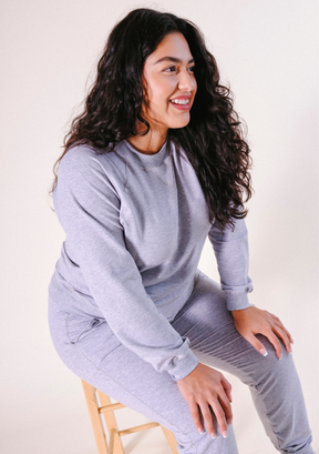 Women's Raglan Organic Cotton and Tencel™ Sweatshirt - Heather Gray XS-3X