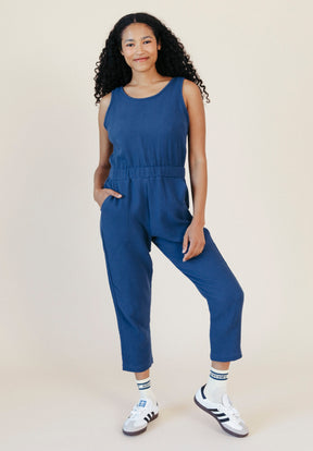 Jameela Organic Cotton Jumpsuit - Deep Sea