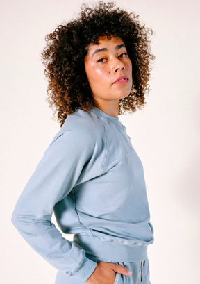 Women's Raglan Organic Cotton + Tencel™ Sweatshirt - Seamist XS-3X