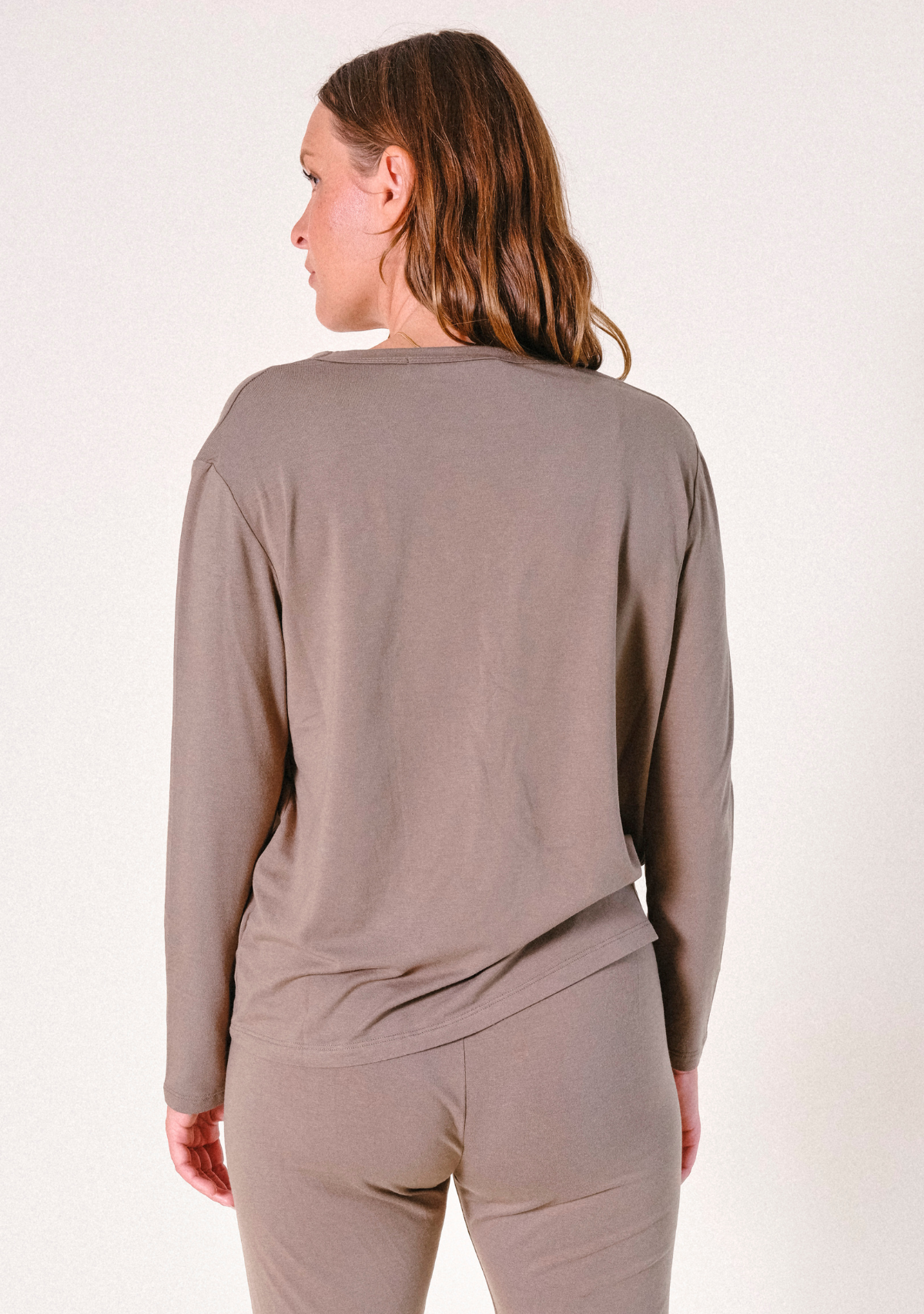 Women's Bamboo Jersey Pajama Shirt color Olive XS-3X