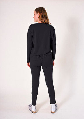 Women's Bamboo Jersey Pajama Pant Black sizes XS-3X sustainable and ethical