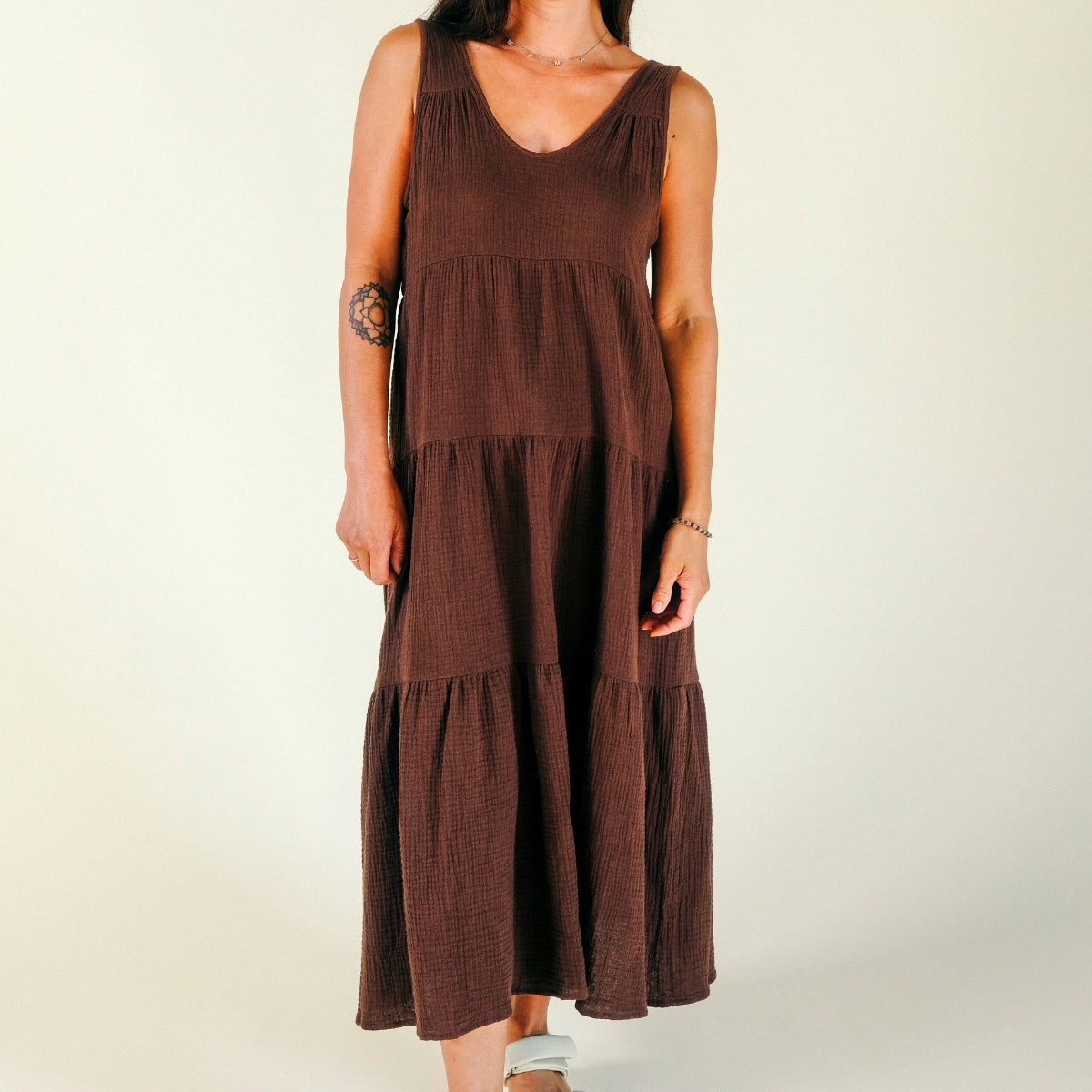 Poplinen Teresa Tiered Tank Dress