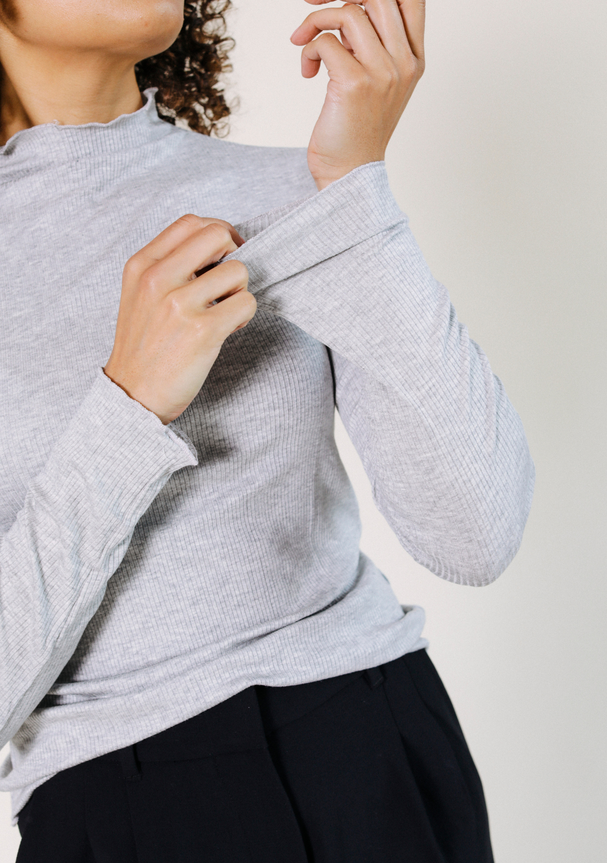 Heather sales gray turtleneck