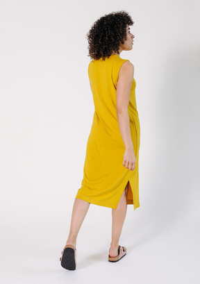 Tank Dress made from TENCEL™ and Organic Cotton Jersey sizes XS-3X color golden yellow